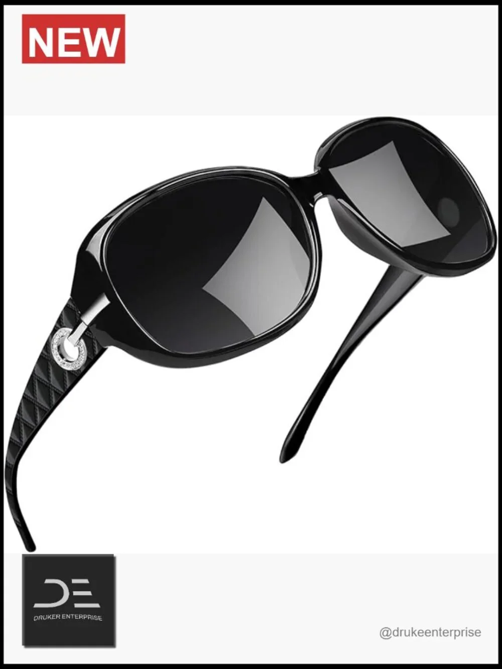 Oversized Polarized Sunglasses UV Protection Rhinestone Butterfly Sunglasses